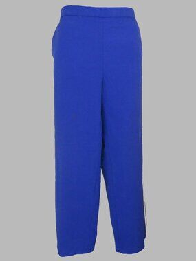 Briggs New York Women's Blue Pants with Elastic Waste Pockets Size 16P (C1958)